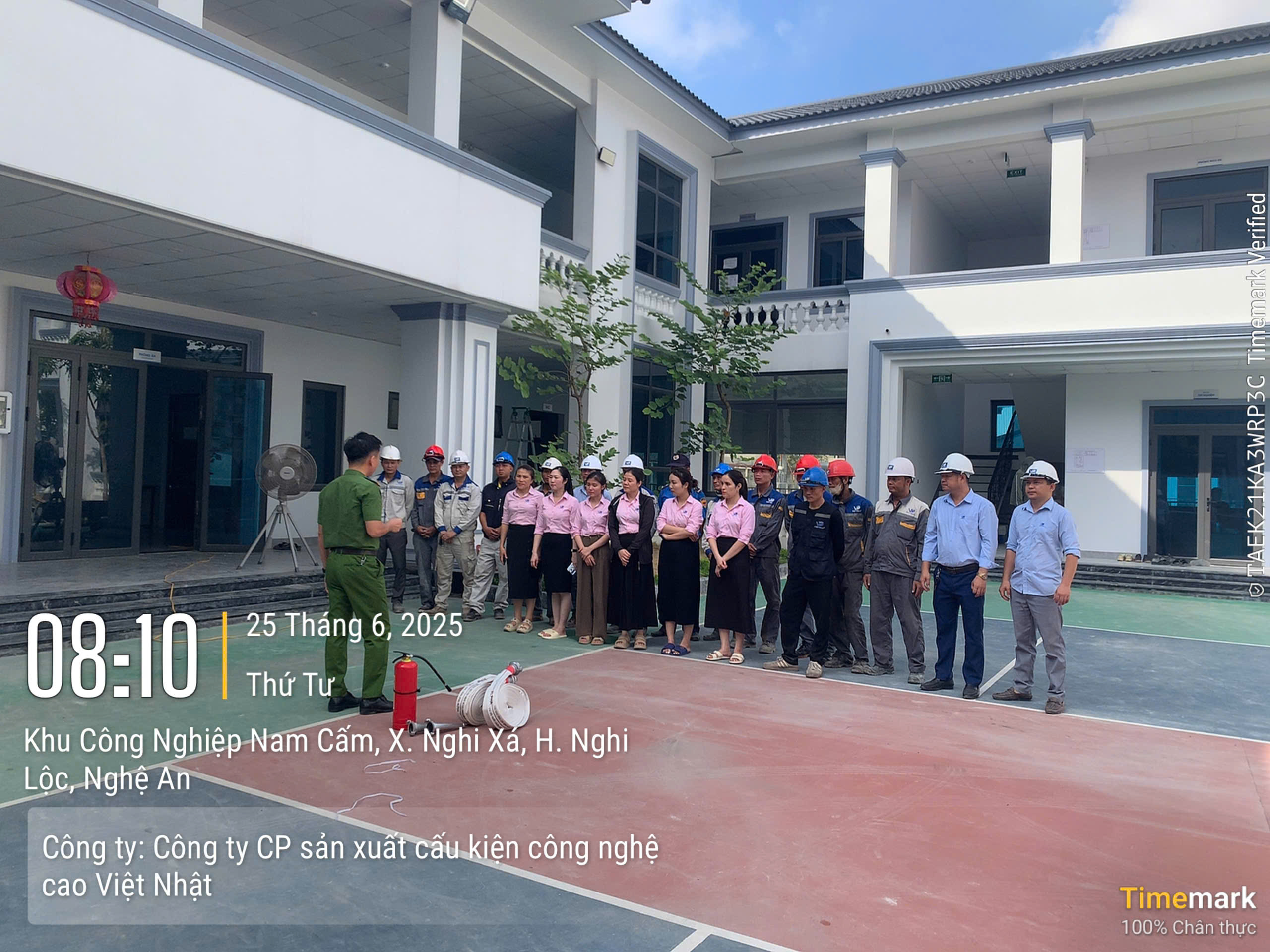Tập Huấn PCCC cơ sở tại Công Ty CP sản xuất cấu kiện công nghệ cao Việt Nhật